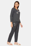 Rosaline Starry Nights Knit Cotton Pyjama Set - Black Beauty — thumbnail 2